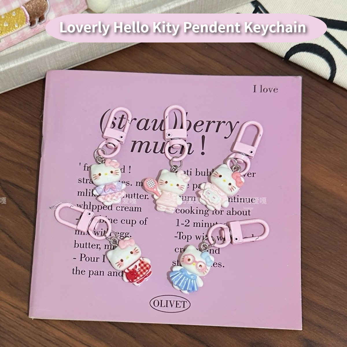 Power Bank Wireless - Cute Plaid Skirt Hello Kitty Pendant
