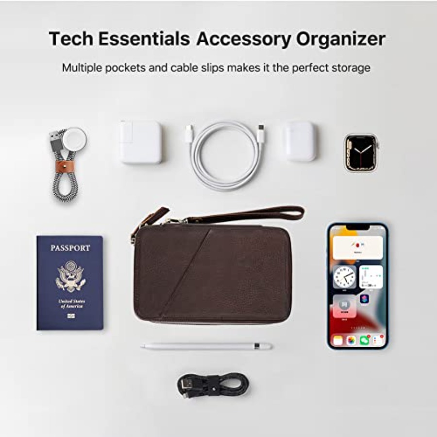Full Grain Leather Electronic  - đánh giá và giá Tech Accessories Travel Case