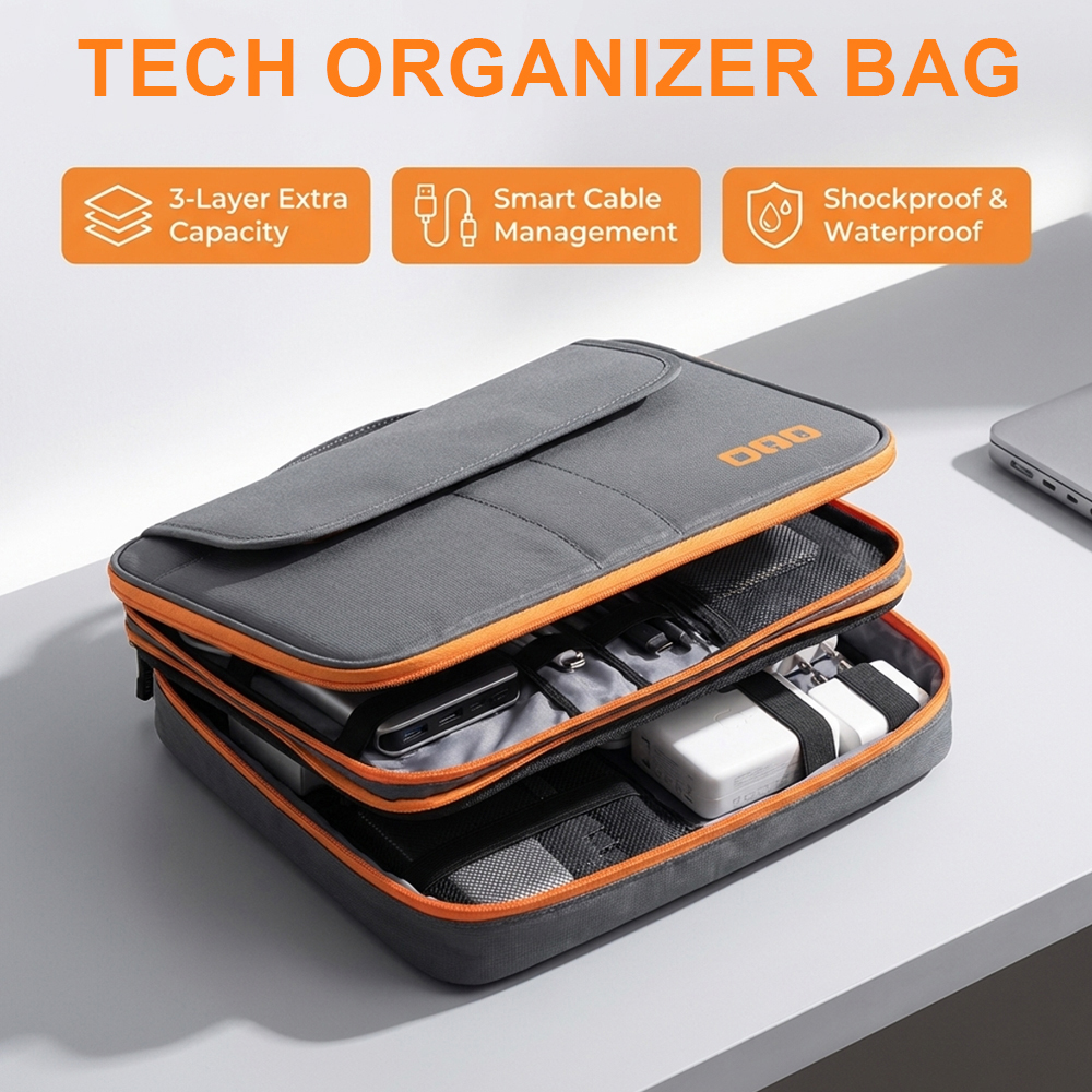Large Capacity Tech Organizer  - đánh giá và giá Tech Accessories Travel Case