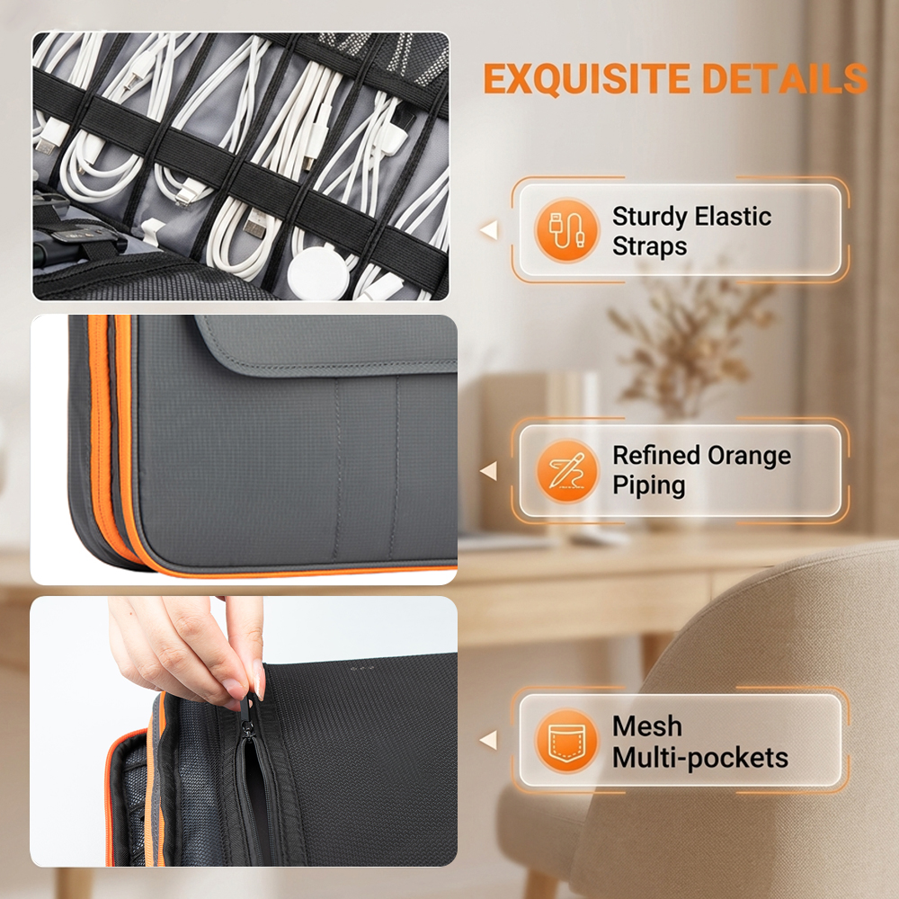 Large Capacity Tech Organizer  - đánh giá và giá Tech Accessories Travel Case