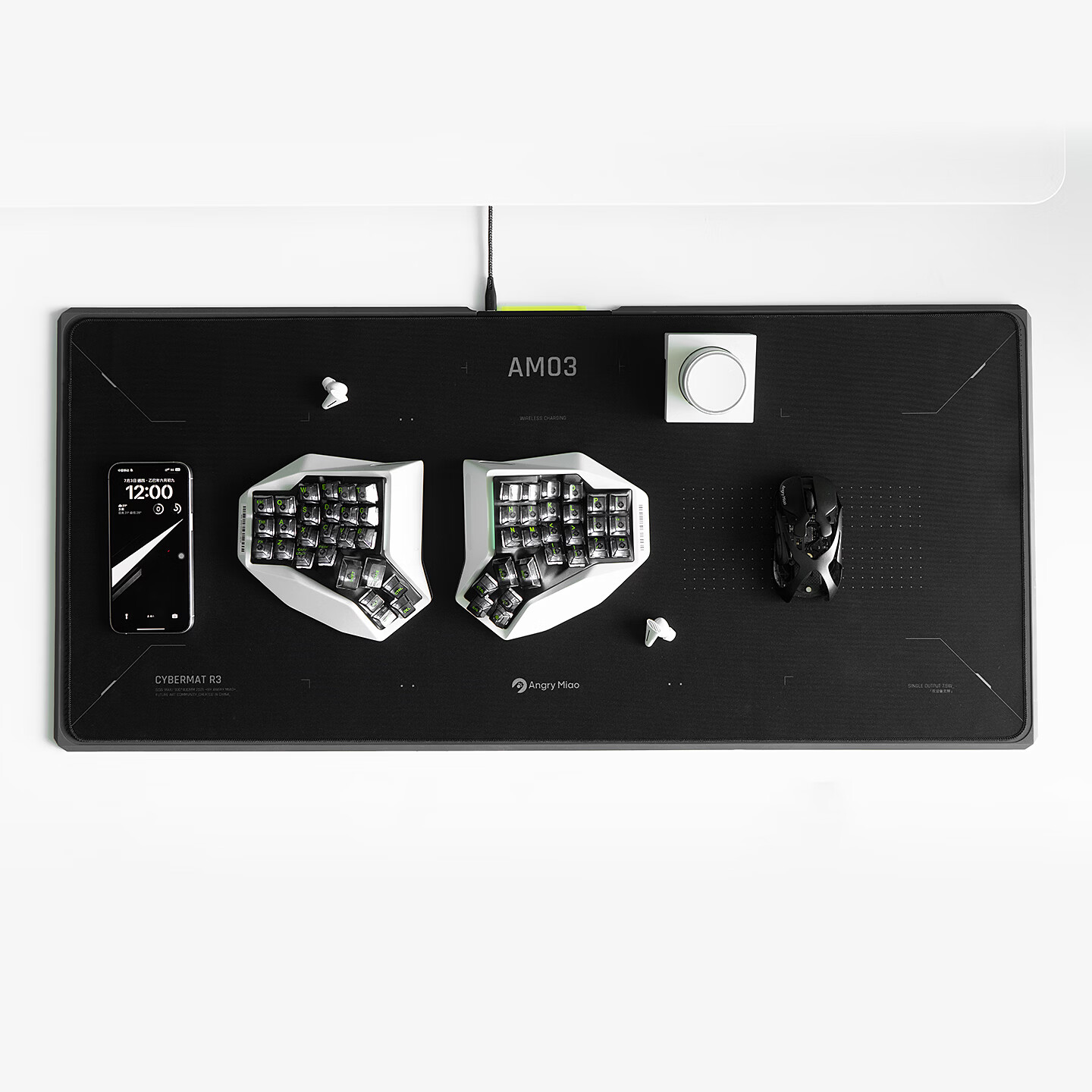 Angry Miao CYBERMAT R3 Wireles - đánh giá và giá Mouse Charging Pad