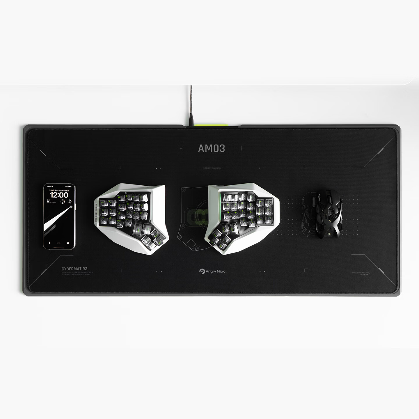 Angry Miao CYBERMAT R3 Wireles - đánh giá và giá Mouse Charging Pad