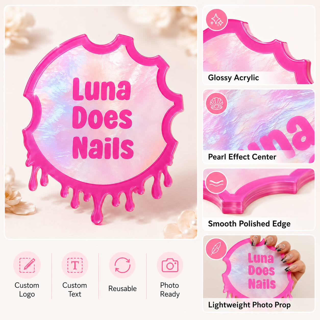 Custom Nailfie Disc Acrylic Na - đánh giá và giá Tech Accessories Logo