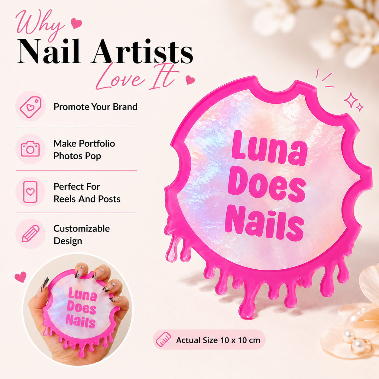 Custom Nailfie Disc Acrylic Na - đánh giá và giá Tech Accessories Logo